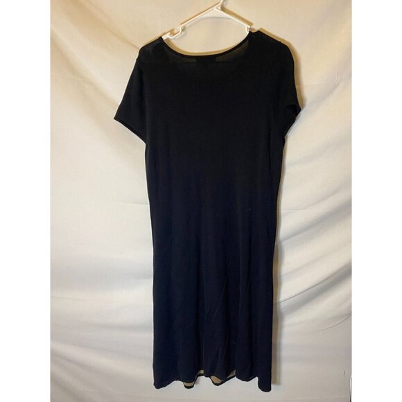 CB Womens Size Xl Black Pattern Business Dress Knit Sweater Bodycon Midi Classy - Picture 3 of 3